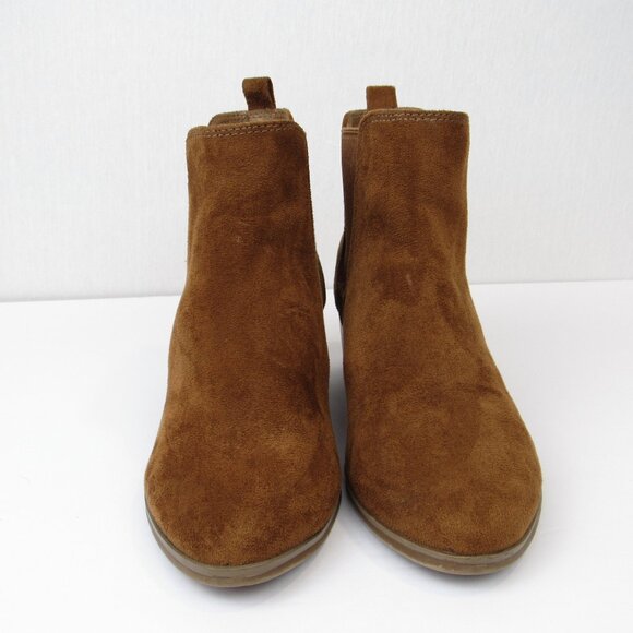 Ellie Chelsea Booties A New Day Women's Size 6 Double Sided Goring Faux Suede - Picture 1 of 13